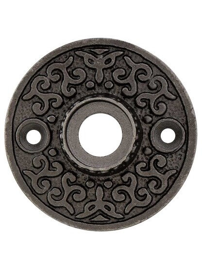 Cast-Iron Decorative Victorian Rosette - 2 inch Diameter in Antique Iron.